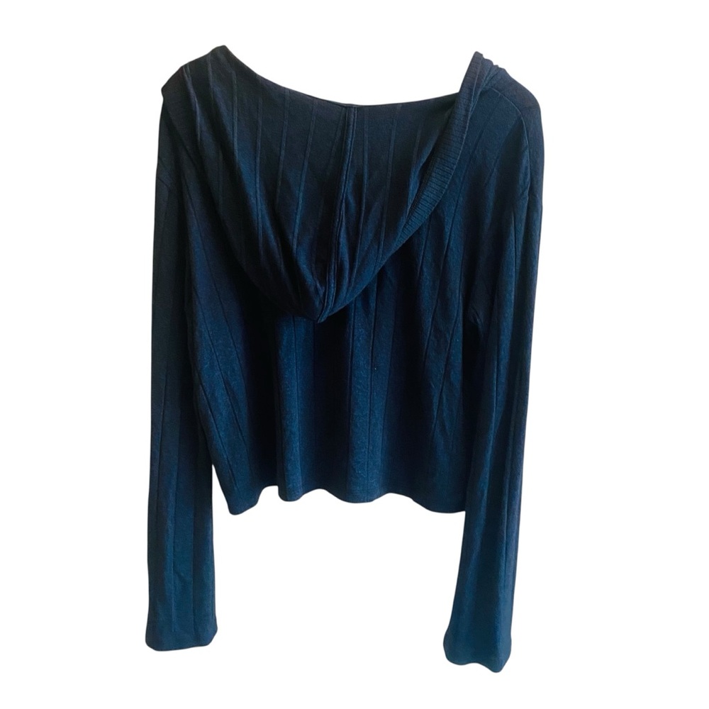 Athleta Harmony Pose Cropped Hoodie Dark Sardinia Blue Small - Picture 6 of 9